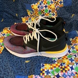 Nike odyssey react flyknit 2 sneakers in black multicolor 11.5